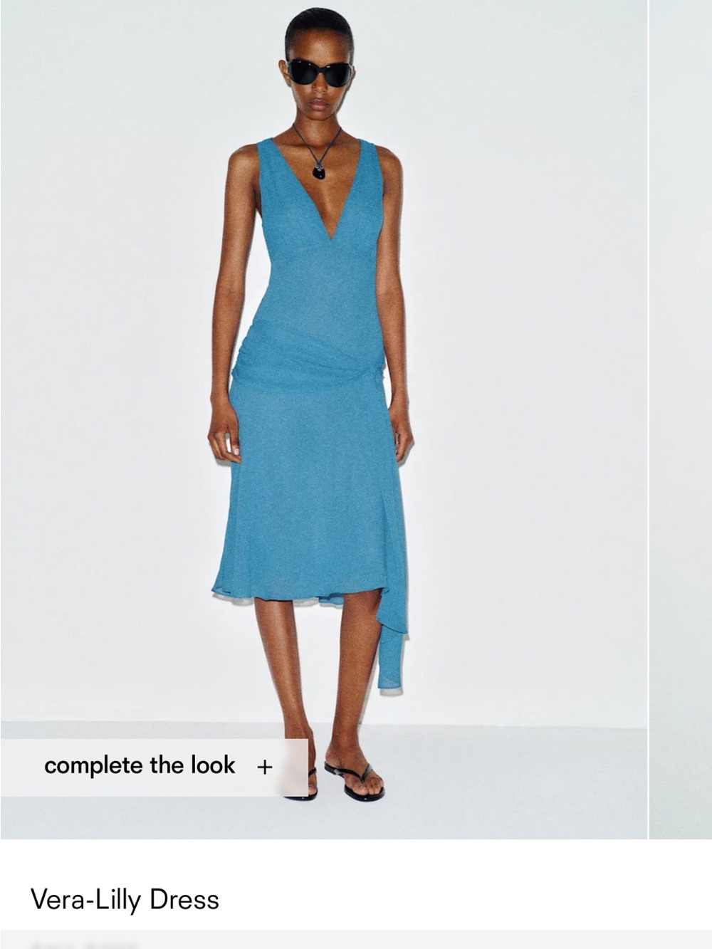 NWT Reformation V-Neck Dress in Blue